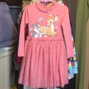 Pink Disney Bambi and thumper dress Sz 4